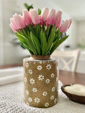 Galvanized Metal Brass Vase